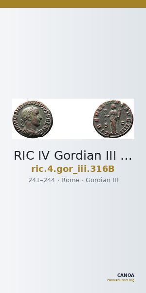 RIC IV Gordian III 316B — CANOA