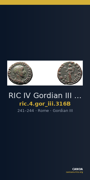 RIC IV Gordian III 316B — CANOA