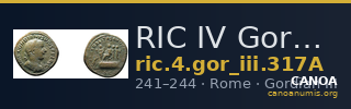 RIC IV Gordian III 317A — CANOA