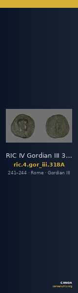 RIC IV Gordian III 318A — CANOA