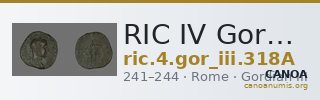 RIC IV Gordian III 318A — CANOA