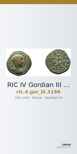 RIC IV Gordian III 319A — CANOA