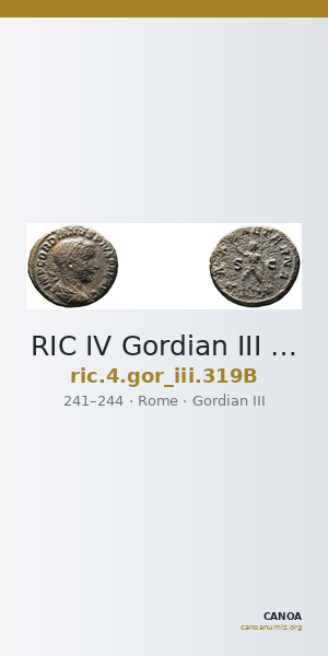 RIC IV Gordian III 319B — CANOA