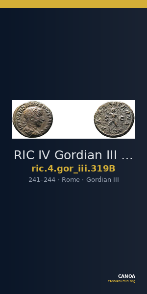 RIC IV Gordian III 319B — CANOA