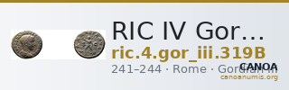 RIC IV Gordian III 319B — CANOA