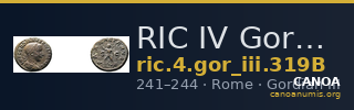 RIC IV Gordian III 319B — CANOA