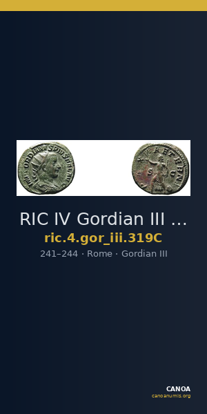 RIC IV Gordian III 319C — CANOA