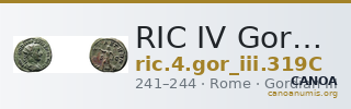 RIC IV Gordian III 319C — CANOA