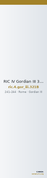 RIC IV Gordian III 321B — CANOA