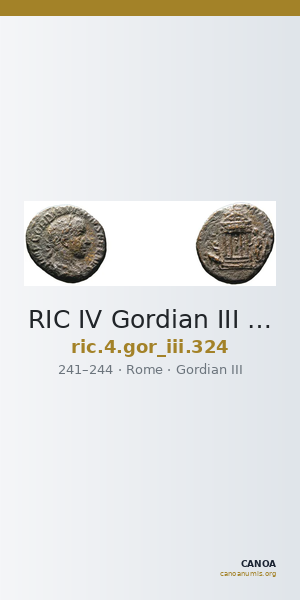RIC IV Gordian III 324 — CANOA
