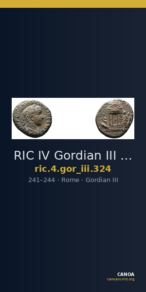 RIC IV Gordian III 324 — CANOA