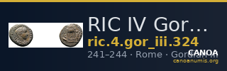 RIC IV Gordian III 324 — CANOA