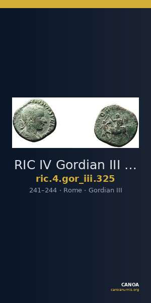 RIC IV Gordian III 325 — CANOA