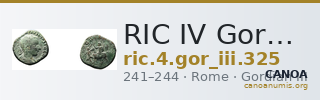 RIC IV Gordian III 325 — CANOA