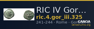 RIC IV Gordian III 325 — CANOA