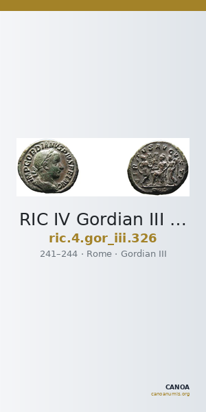 RIC IV Gordian III 326 — CANOA