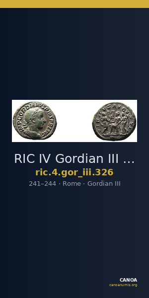 RIC IV Gordian III 326 — CANOA