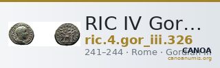 RIC IV Gordian III 326 — CANOA