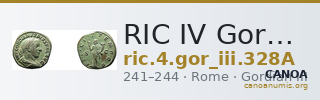RIC IV Gordian III 328A — CANOA
