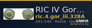 RIC IV Gordian III 328A — CANOA