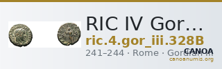 RIC IV Gordian III 328B — CANOA