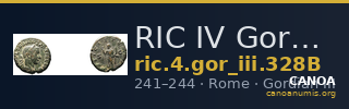RIC IV Gordian III 328B — CANOA