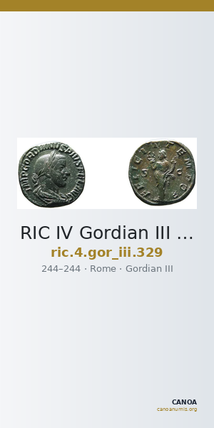 RIC IV Gordian III 329 — CANOA