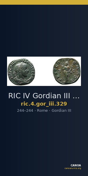 RIC IV Gordian III 329 — CANOA