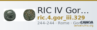 RIC IV Gordian III 329 — CANOA