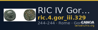 RIC IV Gordian III 329 — CANOA