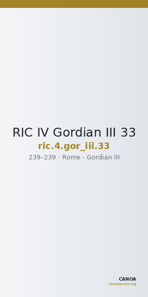 RIC IV Gordian III 33 — CANOA