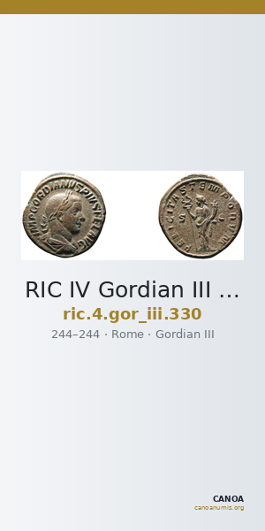 RIC IV Gordian III 330 — CANOA