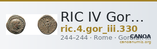 RIC IV Gordian III 330 — CANOA