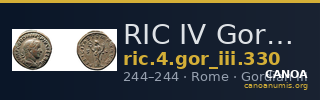 RIC IV Gordian III 330 — CANOA