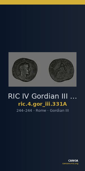 RIC IV Gordian III 331A — CANOA