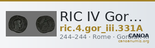 RIC IV Gordian III 331A — CANOA