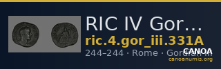 RIC IV Gordian III 331A — CANOA
