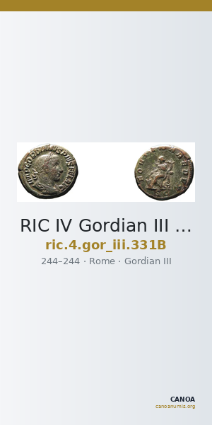RIC IV Gordian III 331B — CANOA