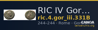 RIC IV Gordian III 331B — CANOA