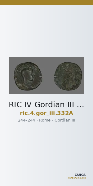RIC IV Gordian III 332A — CANOA