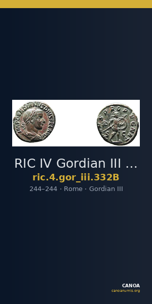 RIC IV Gordian III 332B — CANOA