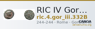 RIC IV Gordian III 332B — CANOA