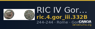 RIC IV Gordian III 332B — CANOA