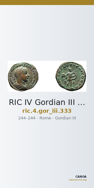 RIC IV Gordian III 333 — CANOA