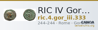 RIC IV Gordian III 333 — CANOA