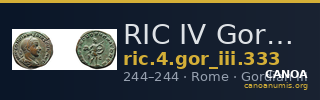 RIC IV Gordian III 333 — CANOA