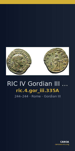 RIC IV Gordian III 335A — CANOA