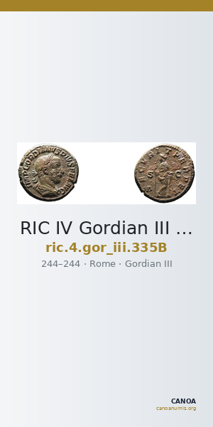 RIC IV Gordian III 335B — CANOA