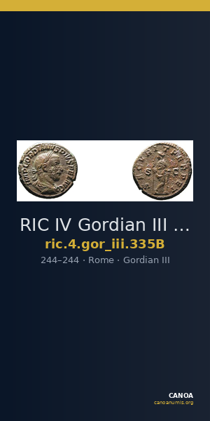 RIC IV Gordian III 335B — CANOA