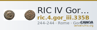 RIC IV Gordian III 335B — CANOA